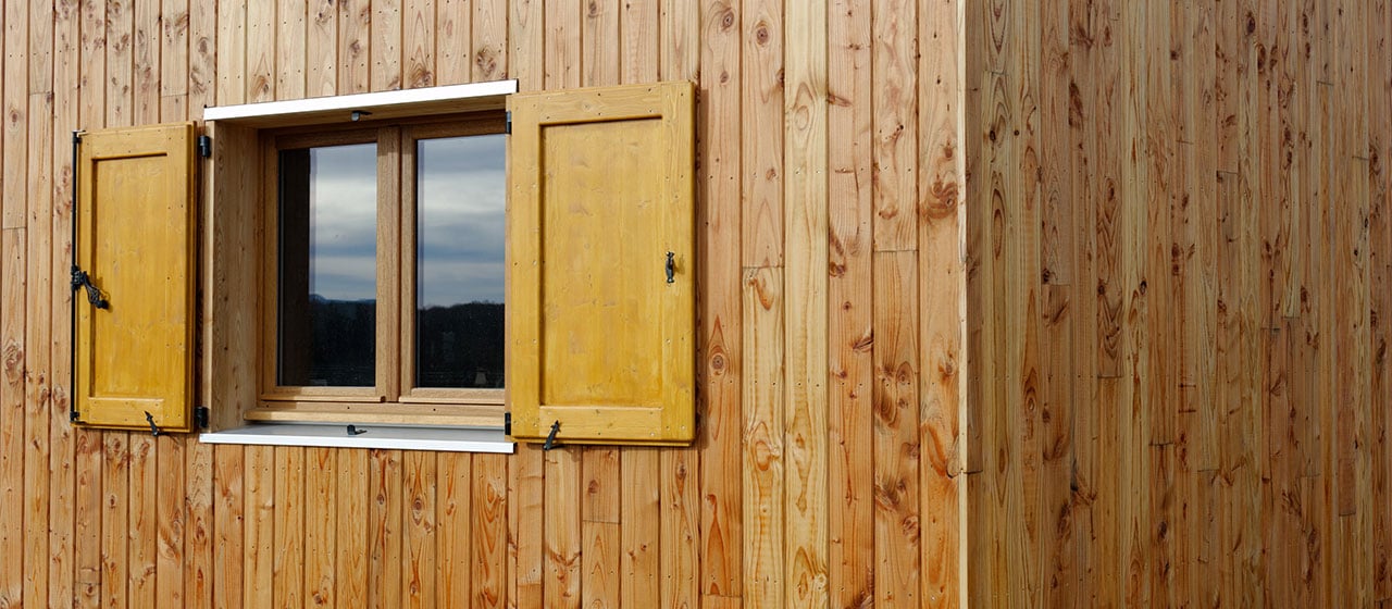 Bardage bois élégie biaise 45°