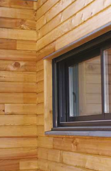 facade de maison en bardage bois douglas