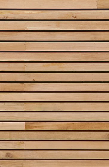 facade de maison en claire-voie red cedar