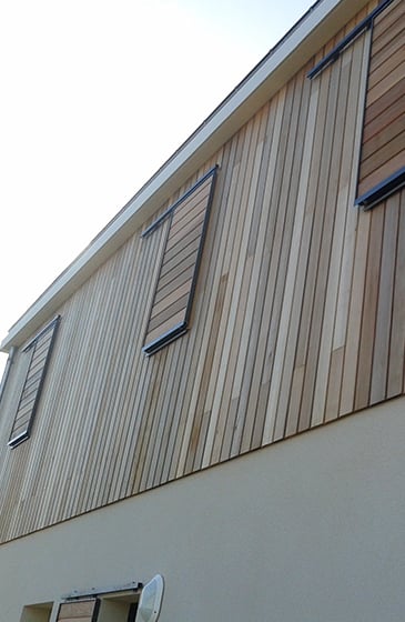 façade bardage bois red cedar