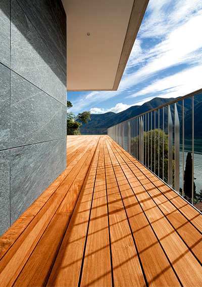 terrasse en bois exotique