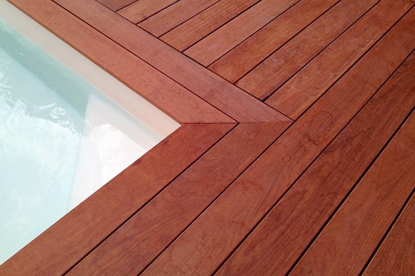 Terrasse en bois exotique padouk