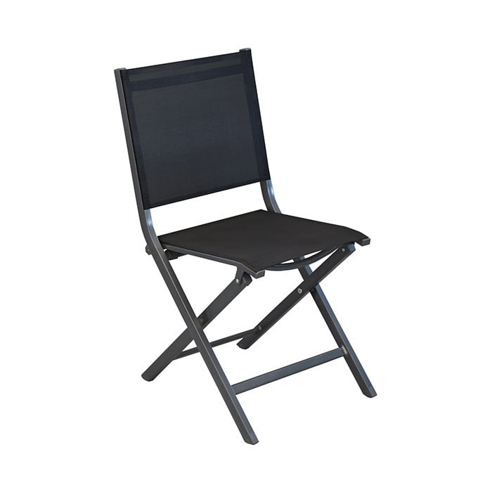 Ensemble salon de jardin 6 personnes - Chaise pliante Théma noir - Alizé Ensemble salon de jardin 6 personnes - Chaise pliante Théma noir - Alizé