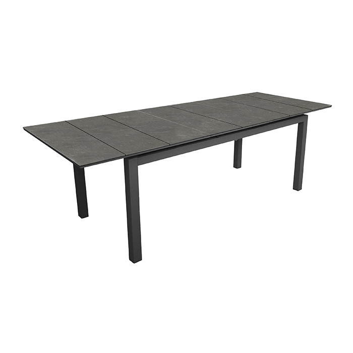 Ensemble salon de jardin 6 personnes - Table extensible Tahaa gris - Alizé Ensemble salon de jardin 6 personnes - Table extensible Tahaa gris - Alizé