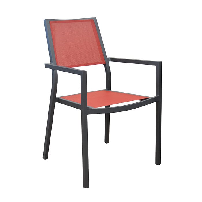 Ensemble salon de jardin 6 personnes - Fauteuil Florence rouge - Alizé Ensemble salon de jardin 6 personnes - Fauteuil Florence rouge - Alizé