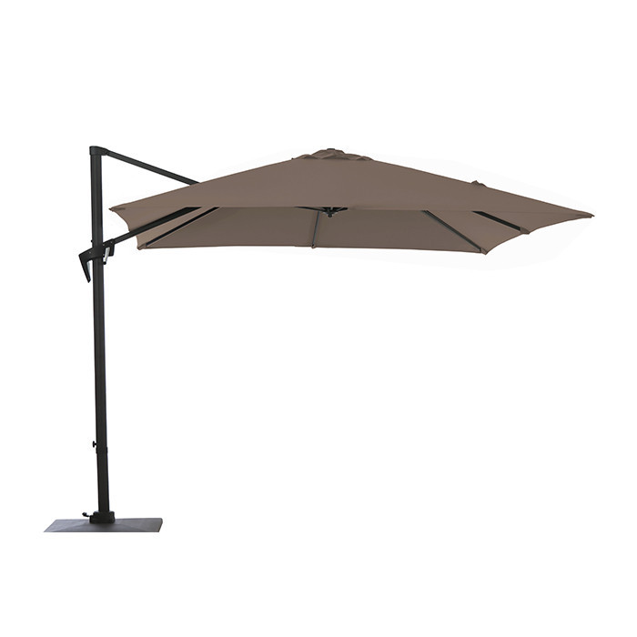 Parasol déporté inclinable rectangulaire 3x4m Roma - Alizé - couleur taupe Parasol déporté inclinable rectangulaire 3x4m Roma - Alizé - couleur taupe