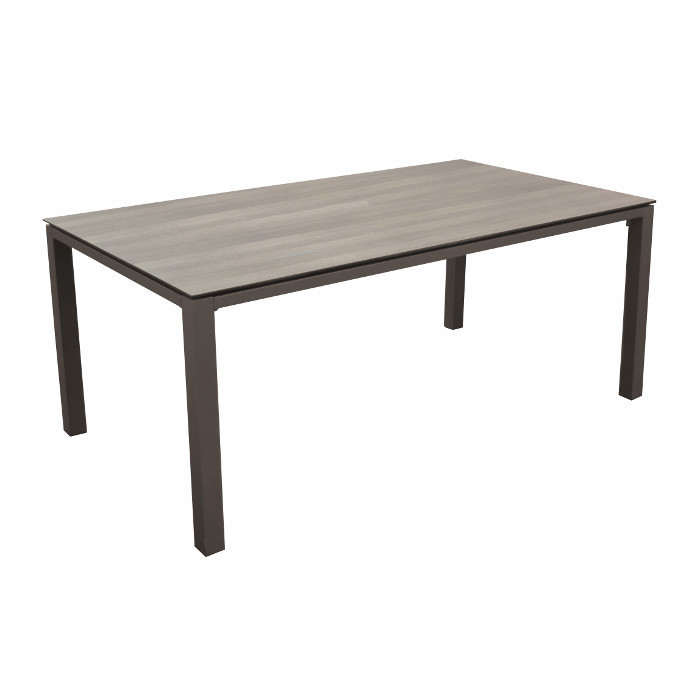 Table de jardin Stoneo - 180 cm - alu - café Table de jardin Stoneo - 180 cm - alu - café