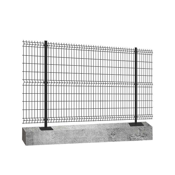 Kit platine clôture rigide NBC - H1,73m - L2,50m - Acier galvanisé - gris Kit platine clôture rigide NBC - H1,73m - L2,50m - Acier galvanisé - gris