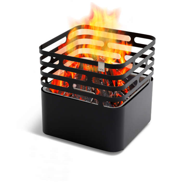 Brasero Cube - Höfats - Couleur noir - Feu de bois Brasero Cube - Höfats - Couleur noir - Feu de bois