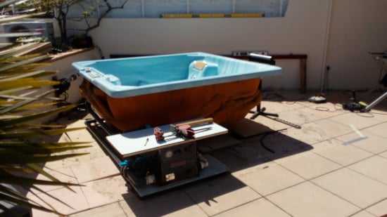 AVANT Projet d’aménagement bois pour jacuzzi 